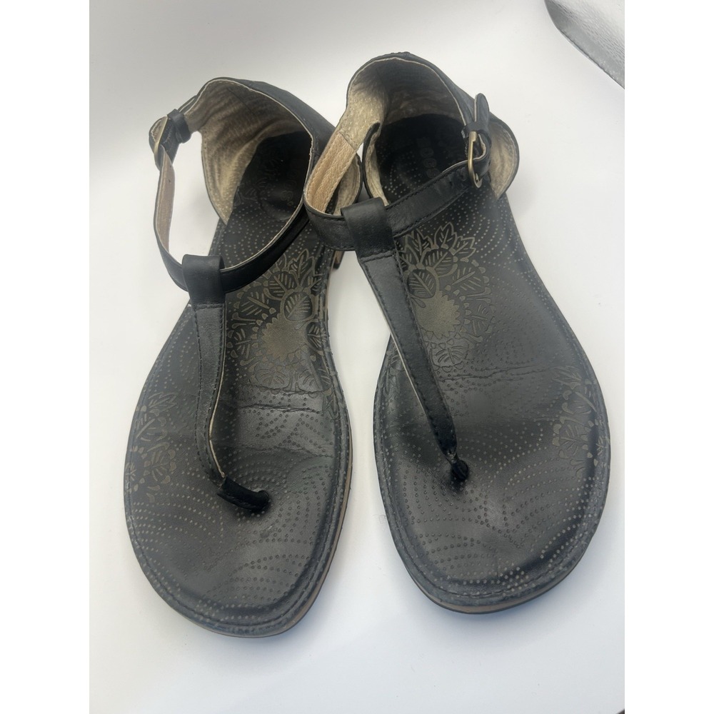 Bogs Memphis Thong  Women's Leather Sandals‎ Size 7.5 Black